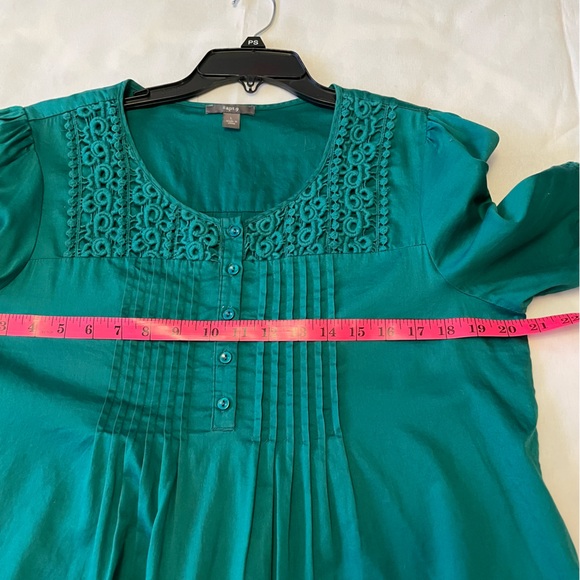 apt.9 Short Sleeve Women’s Green Blouse Size Large - Picture 9 of 11